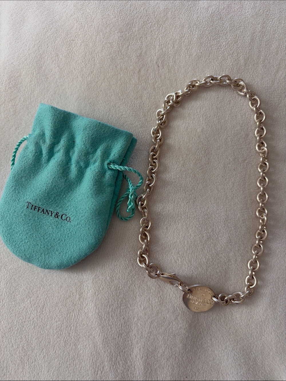 Tiffany & Co. Return to Tiffany Oval Tag Sterling Silver Choker